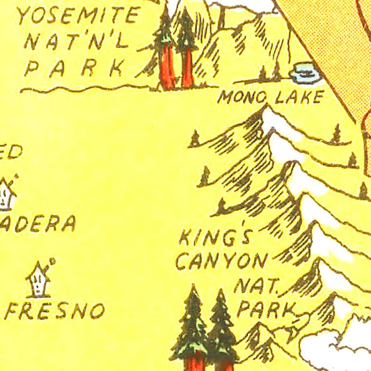 Vintage Map of California, 1948 | Wall Art