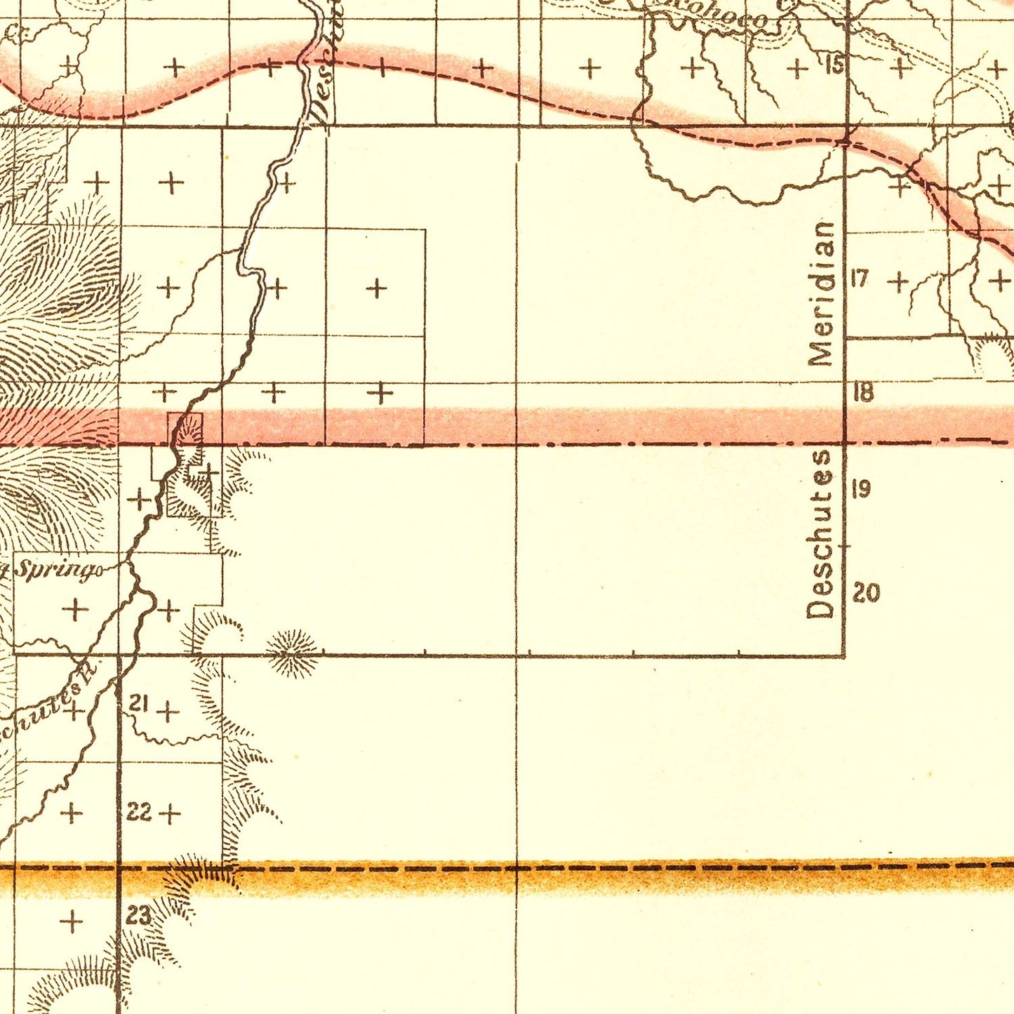 Vintage Map of Oregon, 1876
