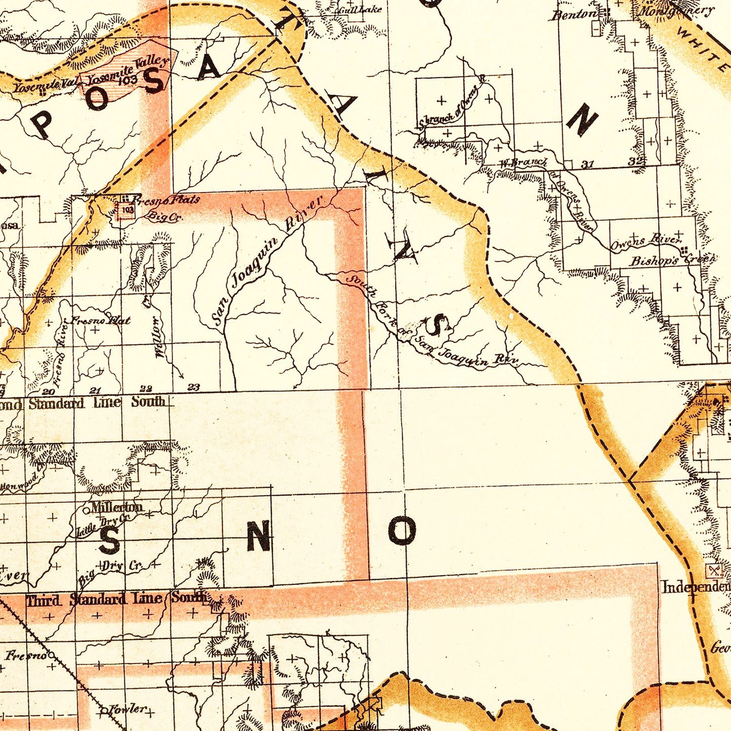 Vintage Map of California, 1876 | Wall Art