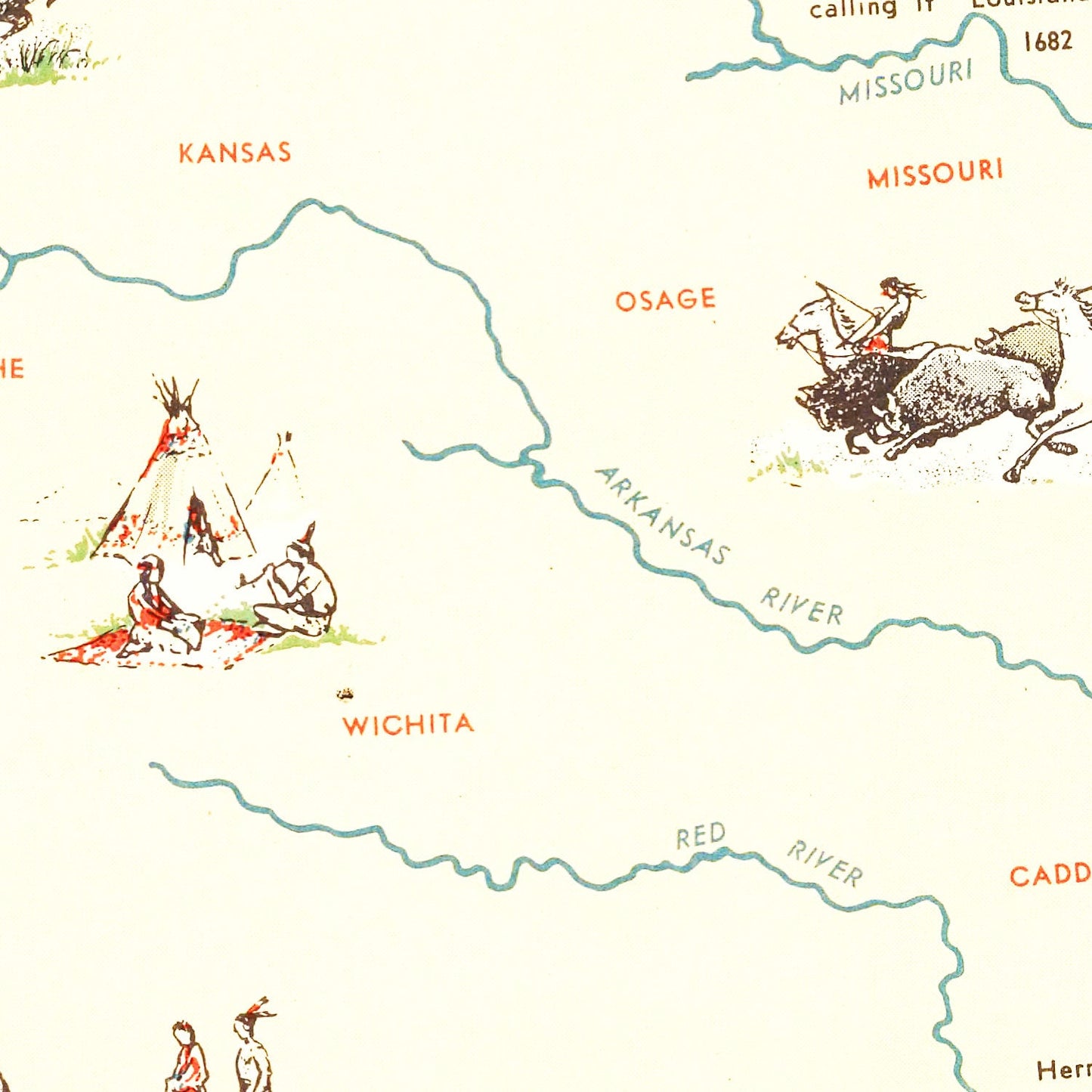 Vintage Revolutionary War Map of the United States