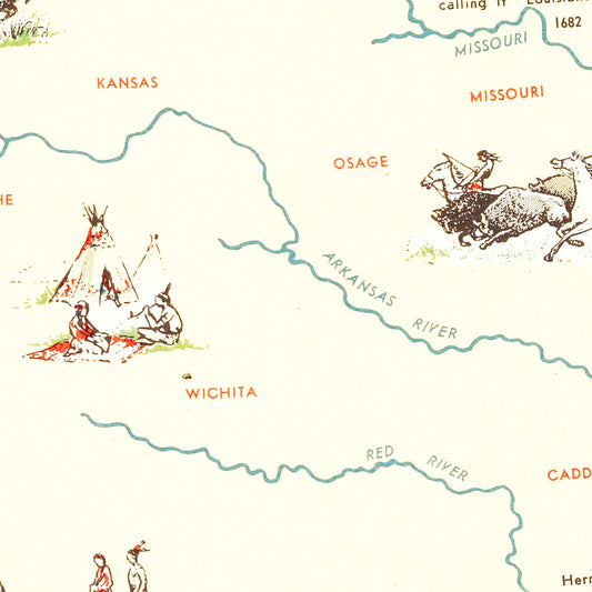 Vintage Revolutionary War Map of the United States