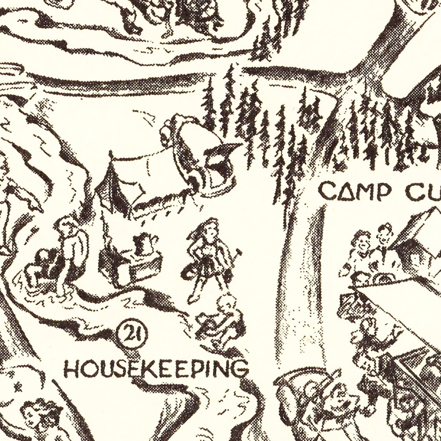 Vintage Map of Yosemite National Park, 1946
