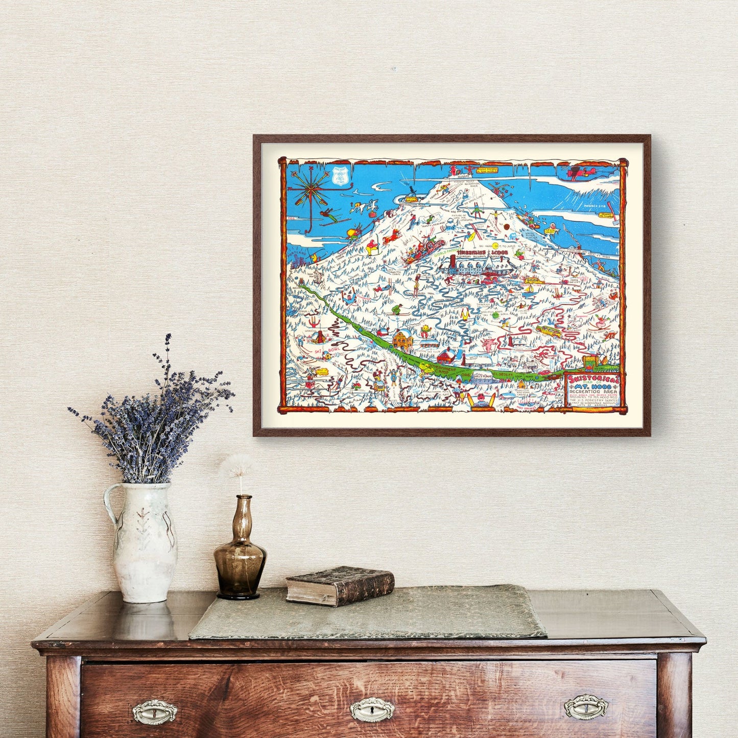 Vintage Map of Mount Hood Recreation Area, Oregon, 1939