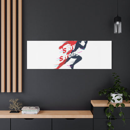 Stay Strong Runner Gym Canvas Wall Art