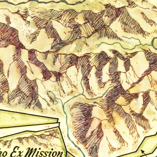Vintage Map of Ventura County, Pennsylvania, 1965