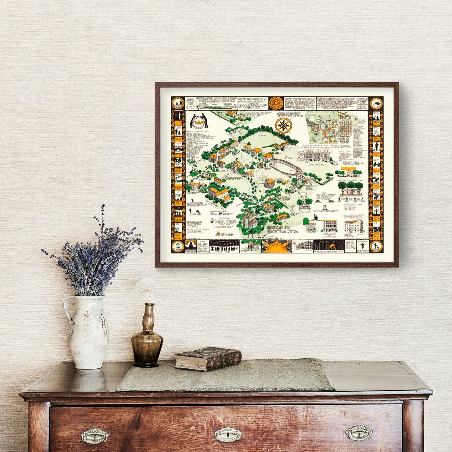 Syracuse University Campus Vintage Map, 1928
