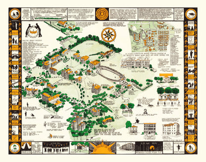 Syracuse University Campus Vintage Map, 1928