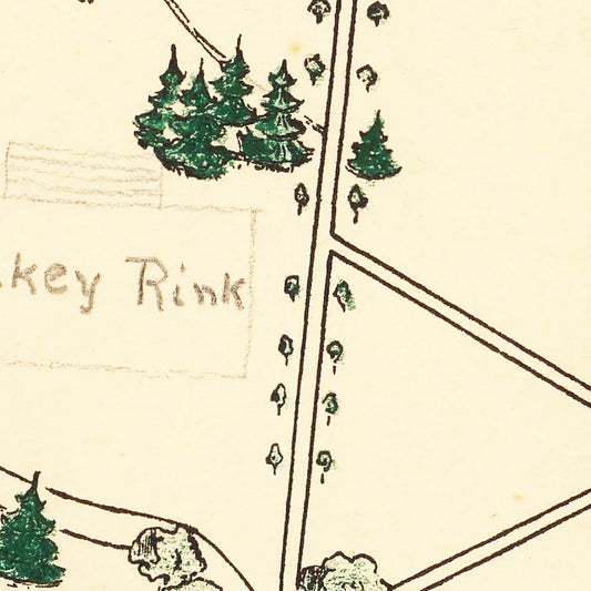 Vintage Map of Middlebury College, Vermont, 1933