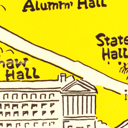 Vintage Map of University of Pittsburgh Area, 1935