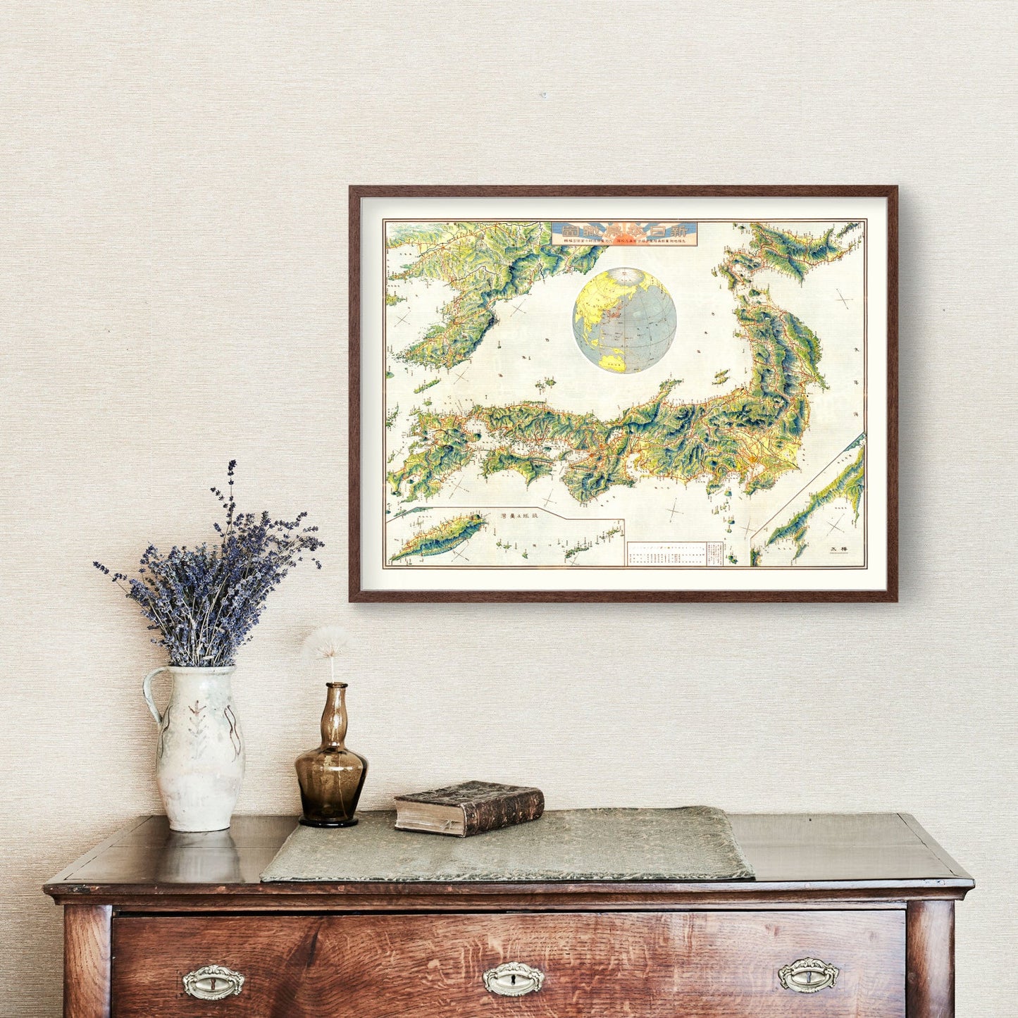 Vintage Map of Japan, 1921