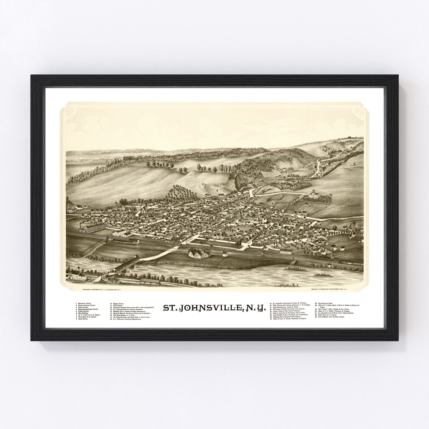 vintage map of St. Johnsville, New York, 1890