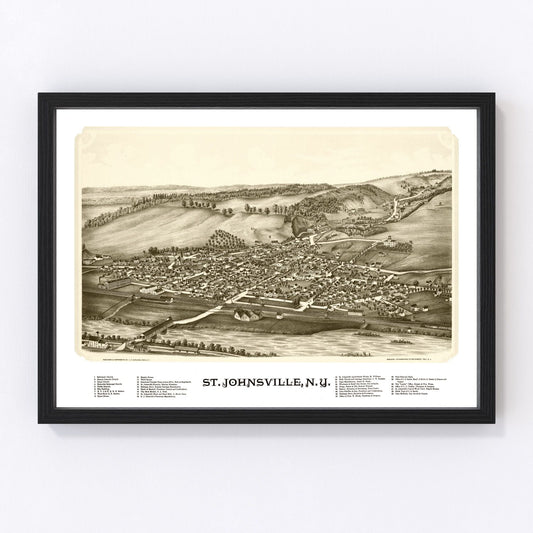 vintage map of St. Johnsville, New York, 1890