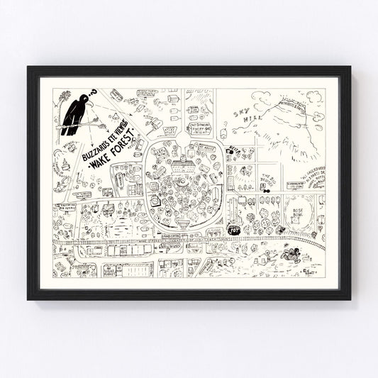 Vintage map of Winston-Salem, North Carolina, 1937, digitally restored