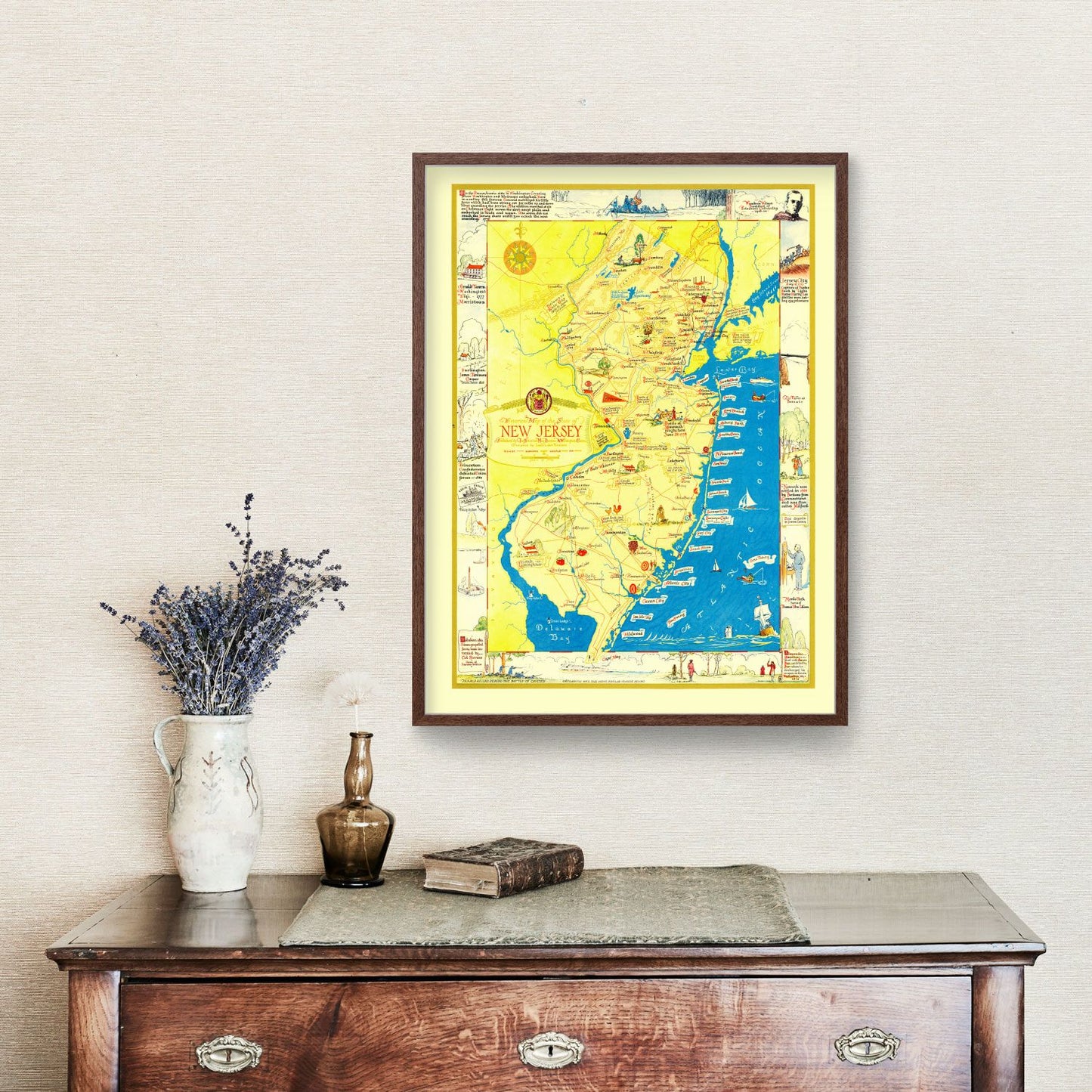 Vintage Map of New Jersey, 1939