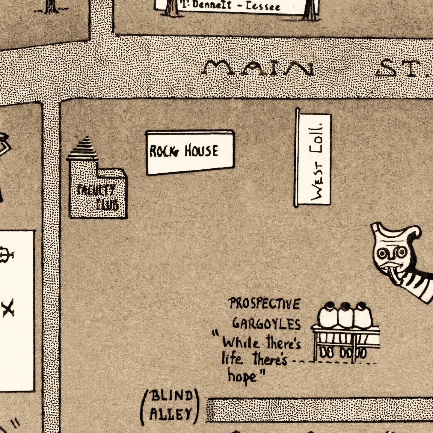 Vintage Map of Williamstown, Massachusetts, 1935