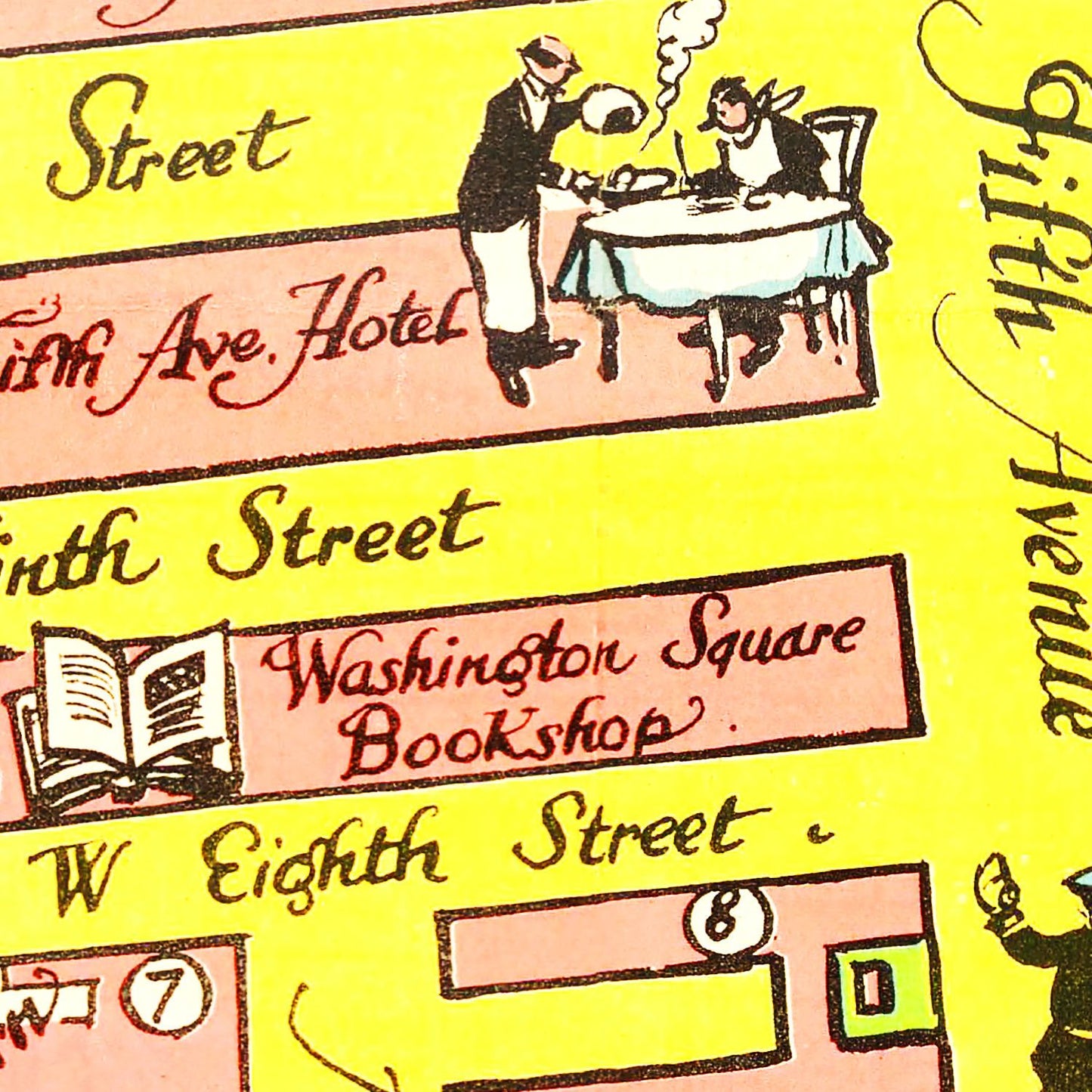 Vintage Map of Greenwich Village, New York, 1934