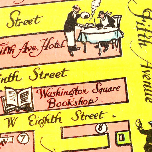 Vintage Map of Greenwich Village, New York, 1934