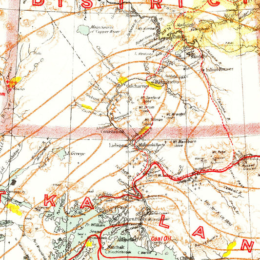 Vintage Map of Alaska, 1898