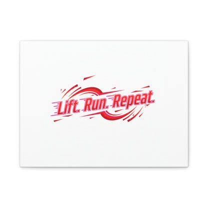 Lift Run Repeat Gym Motivation Canvas Wall Art