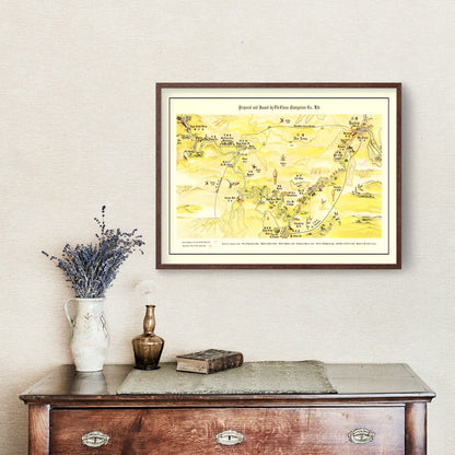 Vintage Map of the Yangtze River Valley, 1930