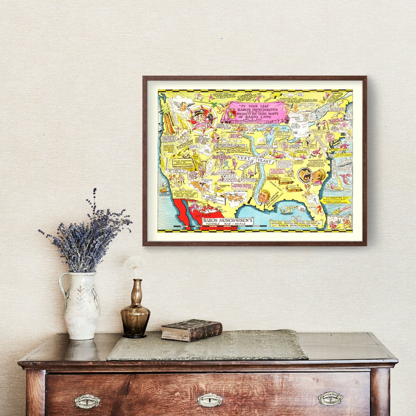 Vintage Map of the United States, 1932