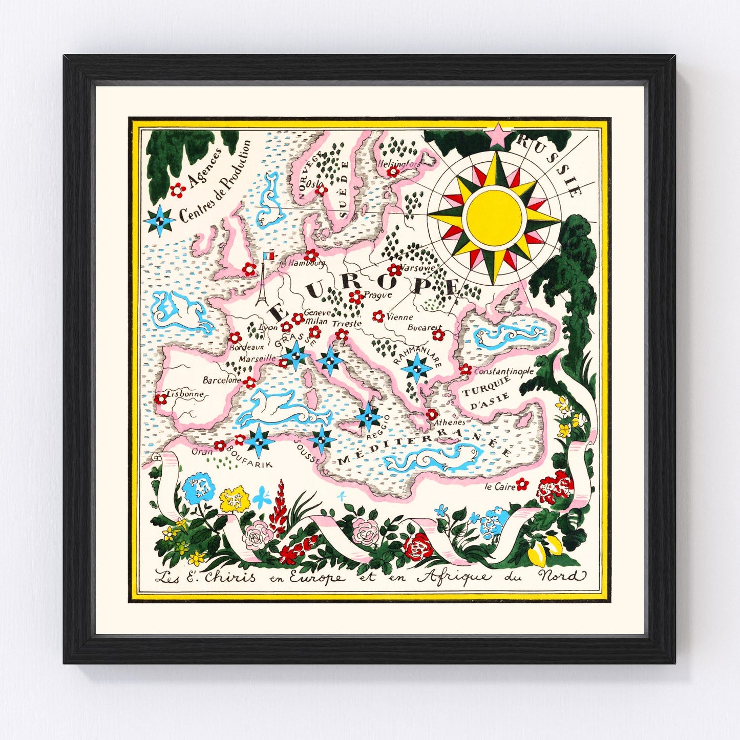 vintage map of Europe, 1931