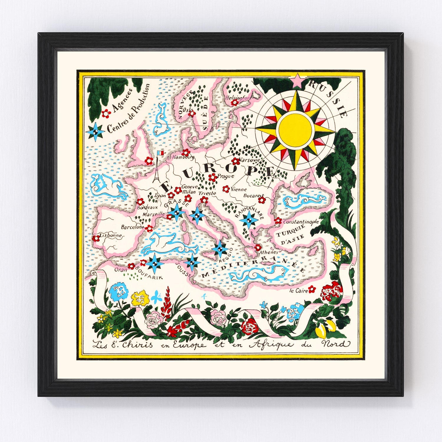 vintage map of Europe, 1931