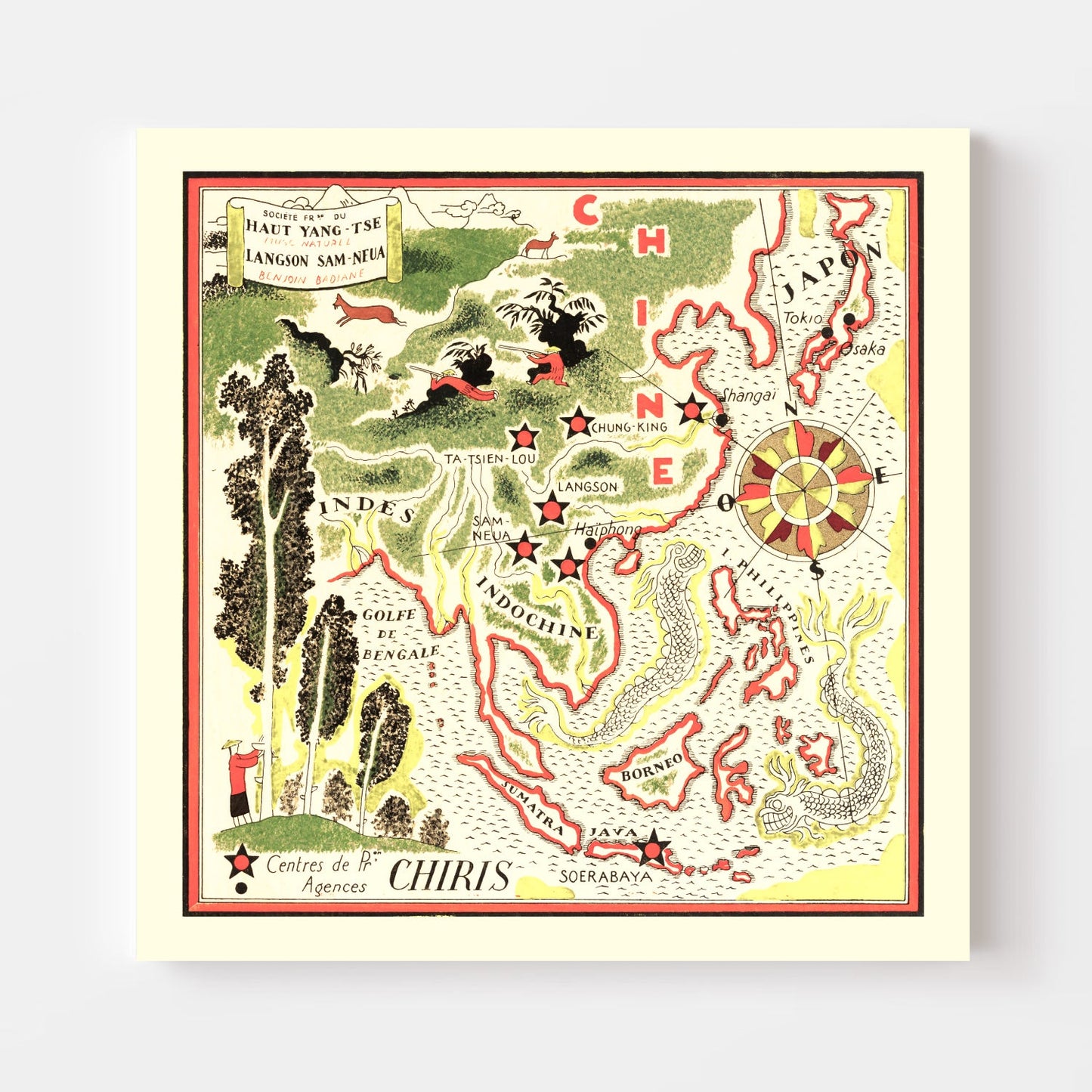 Vintage Map of China, 1931