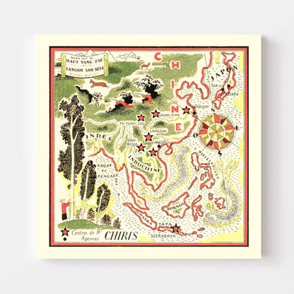 Vintage Map of China, 1931