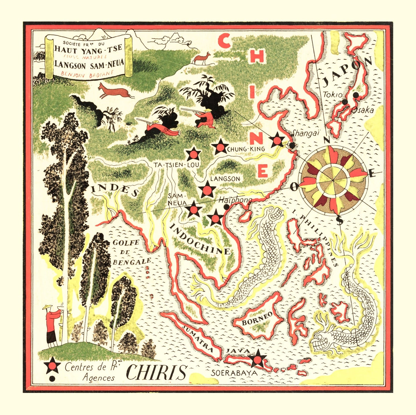 Vintage Map of China, 1931