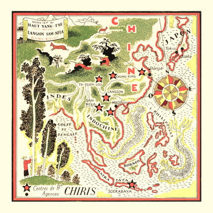 Vintage Map of China, 1931