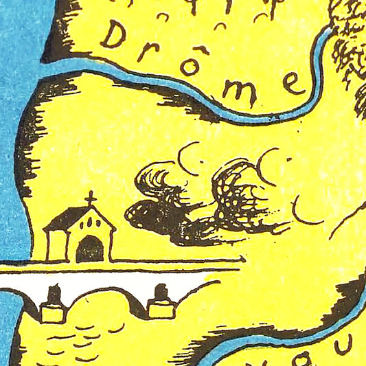 Vintage Map of Saintes-Maries-de-la-Mer, France, 1938