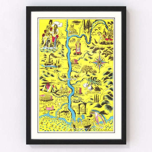 vintage map of Saintes-Maries-de-la-Mer, France, 1938