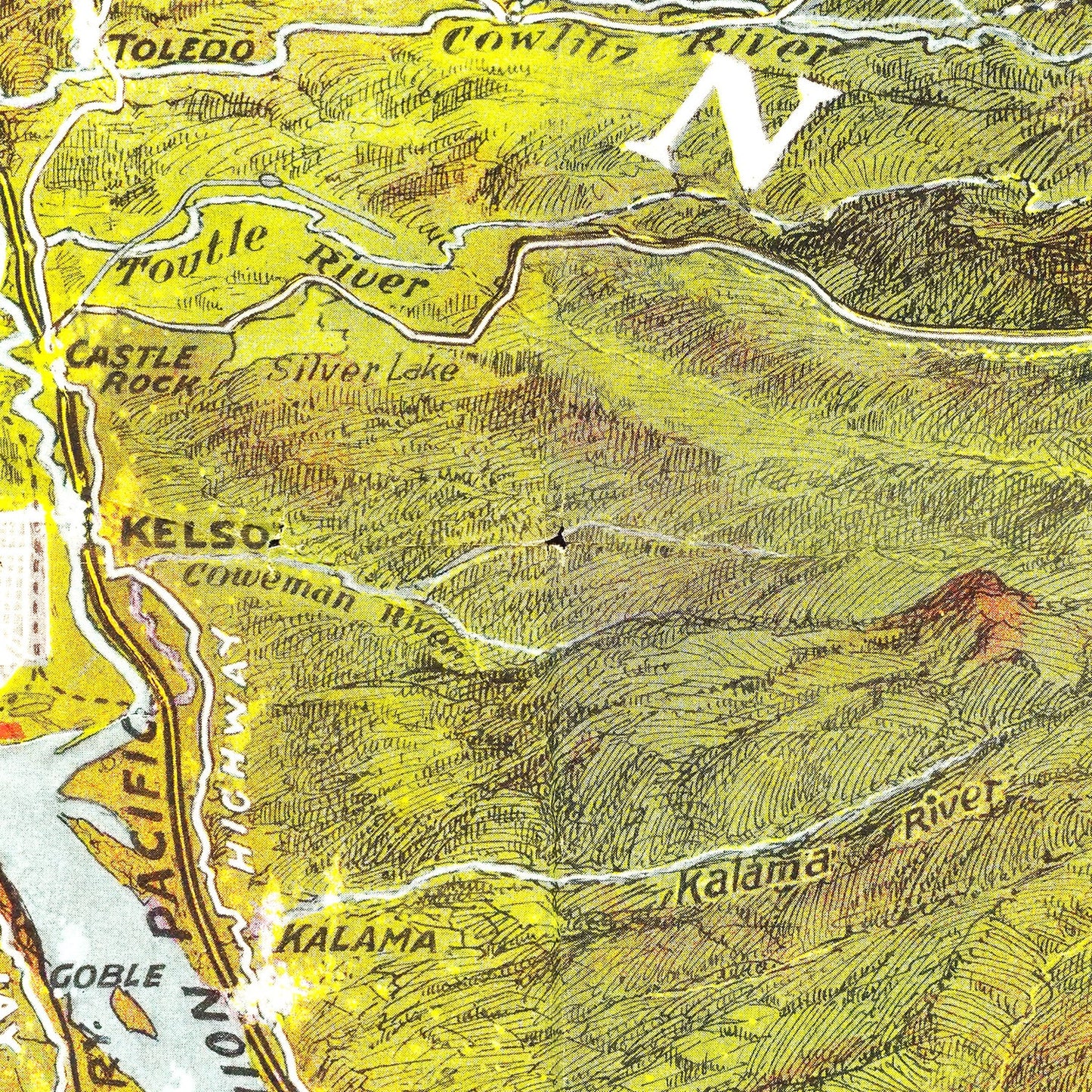 Vintage Map of Longview, Washington, 1923