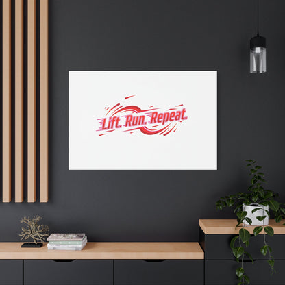Lift Run Repeat Gym Motivation Canvas Wall Art