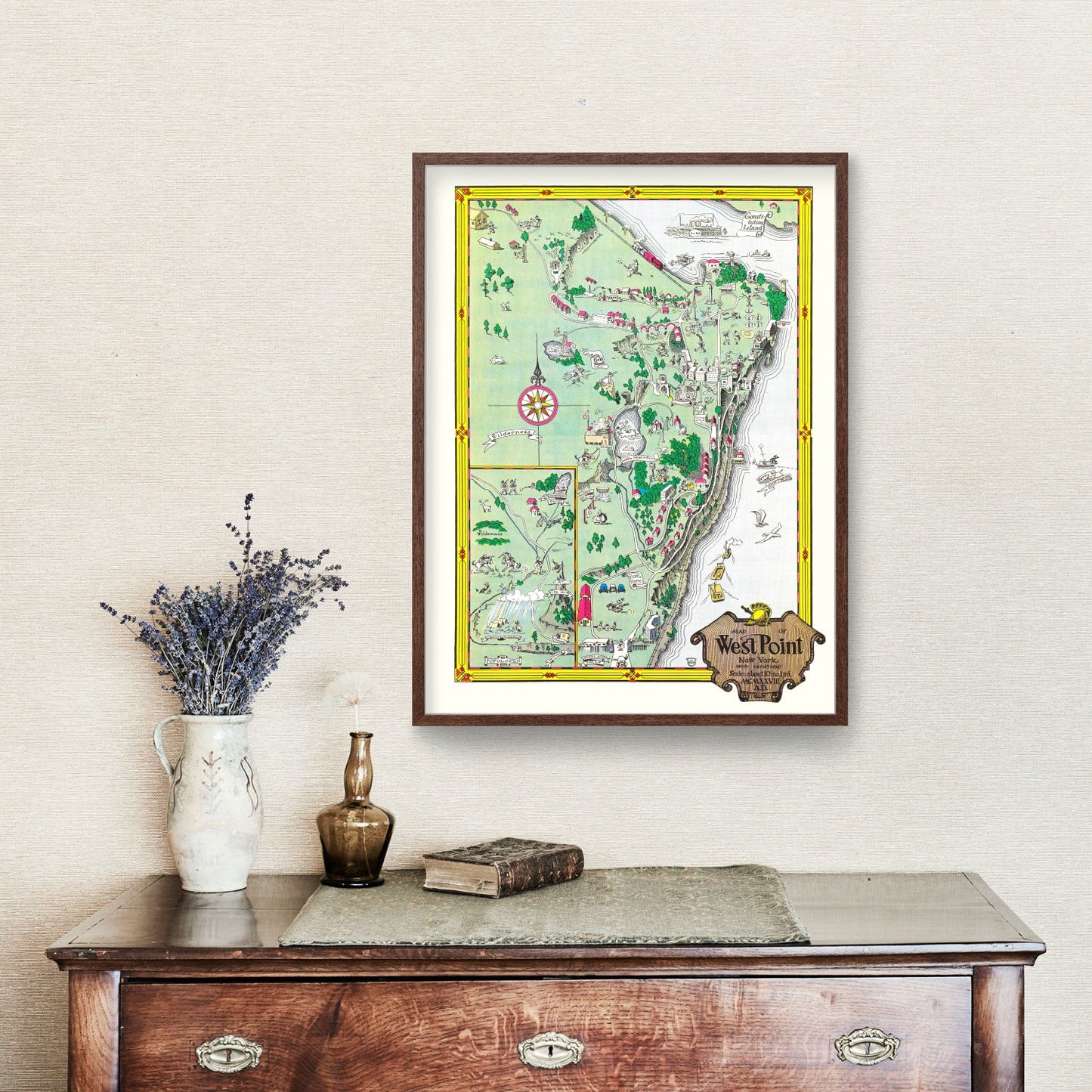 Vintage Map of West Point, New York, 1928