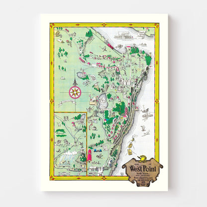 Vintage Map of West Point, New York, 1928