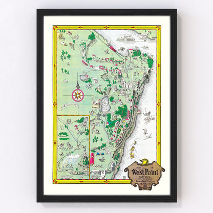 vintage map of West Point, New York, 1928