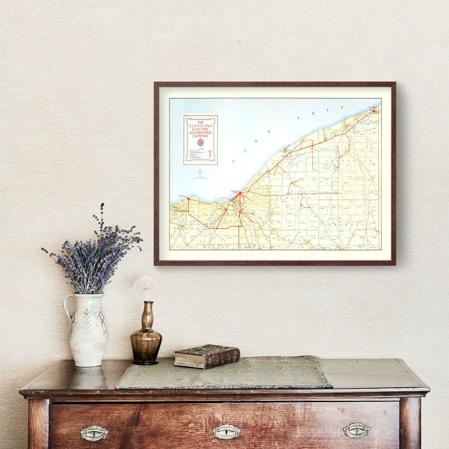 Vintage Map of Cleveland, Ohio 1926