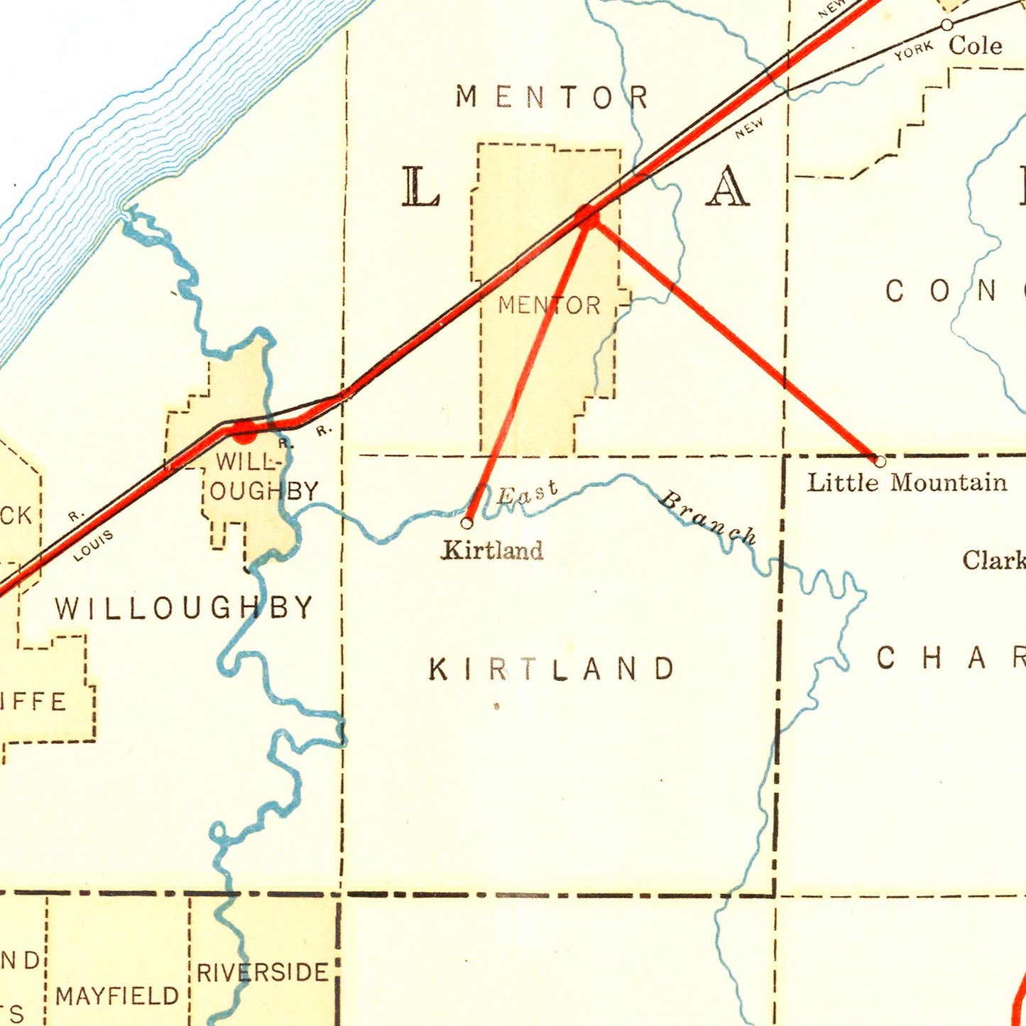 Vintage Map of Cleveland, Ohio 1926