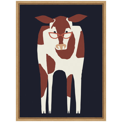 Farm Cow Framed Canvas Wall Art