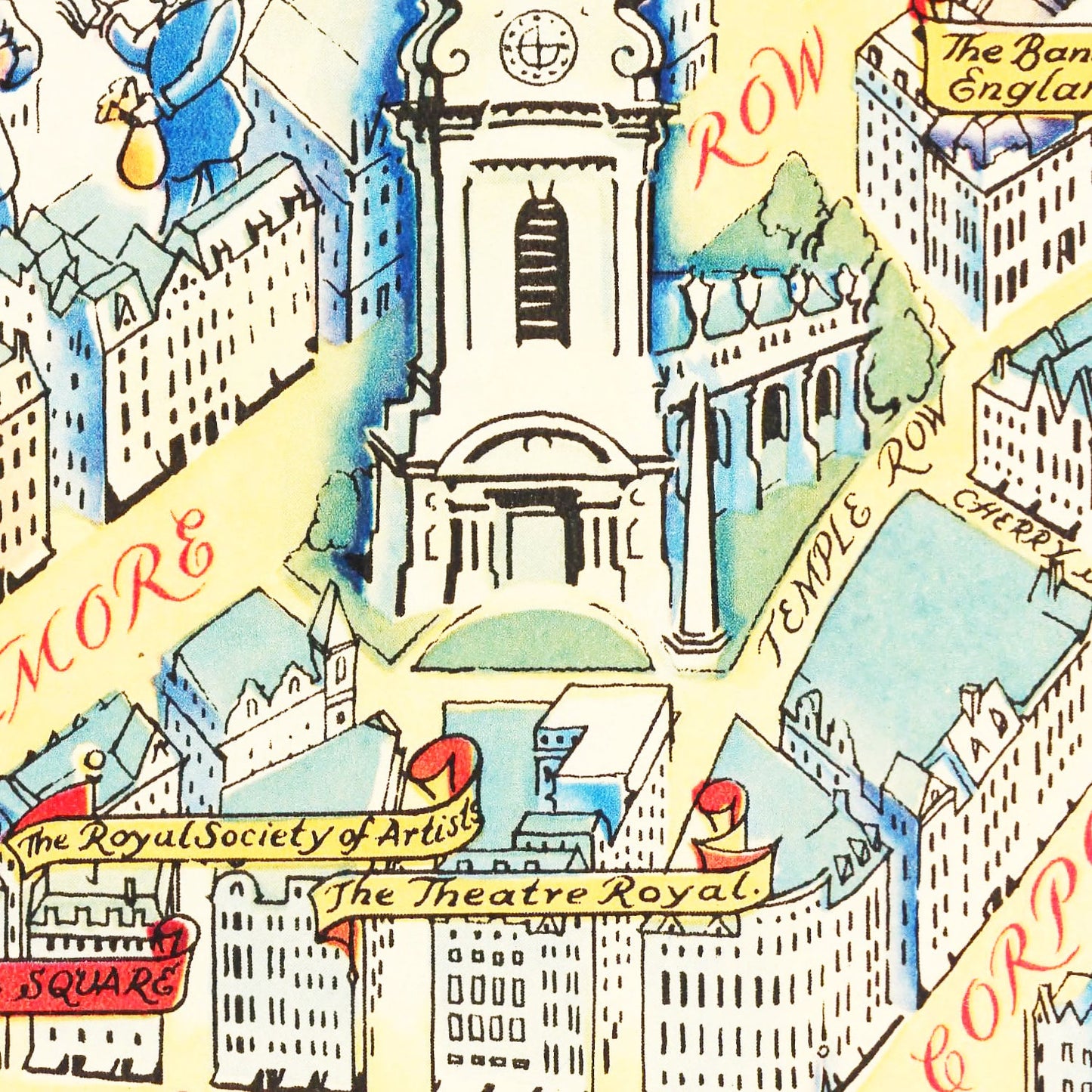 Vintage Map of Birmingham, England, 1940