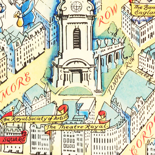Vintage Map of Birmingham, England, 1940