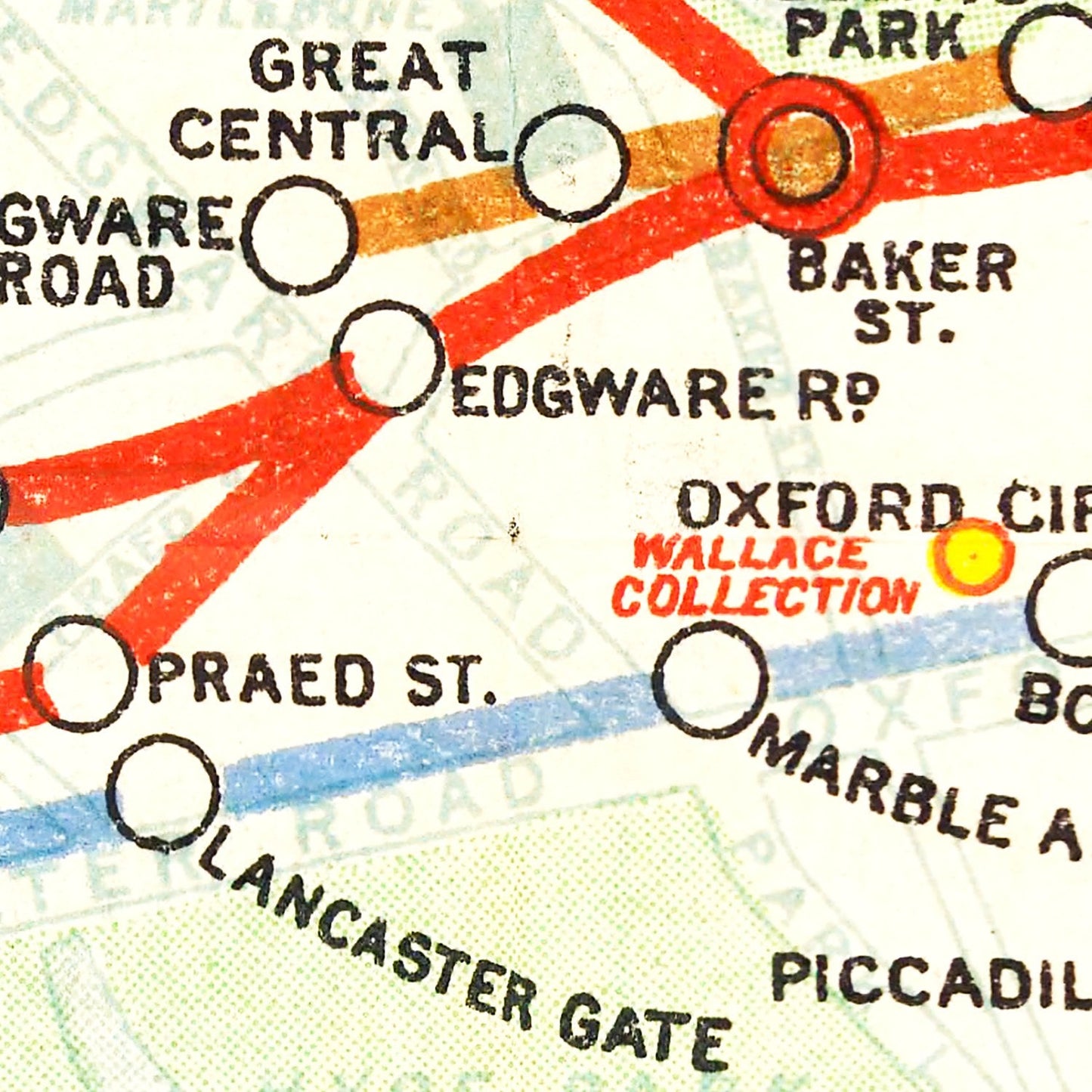 Vintage Railroad Map of London, 1912