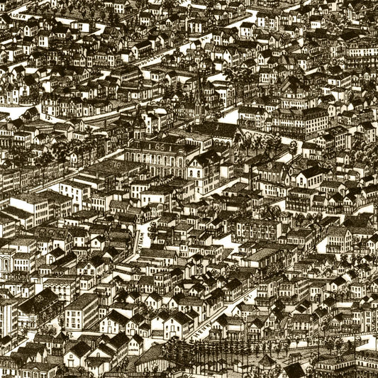 Vintage Map of Saratoga Springs, New York, 1888