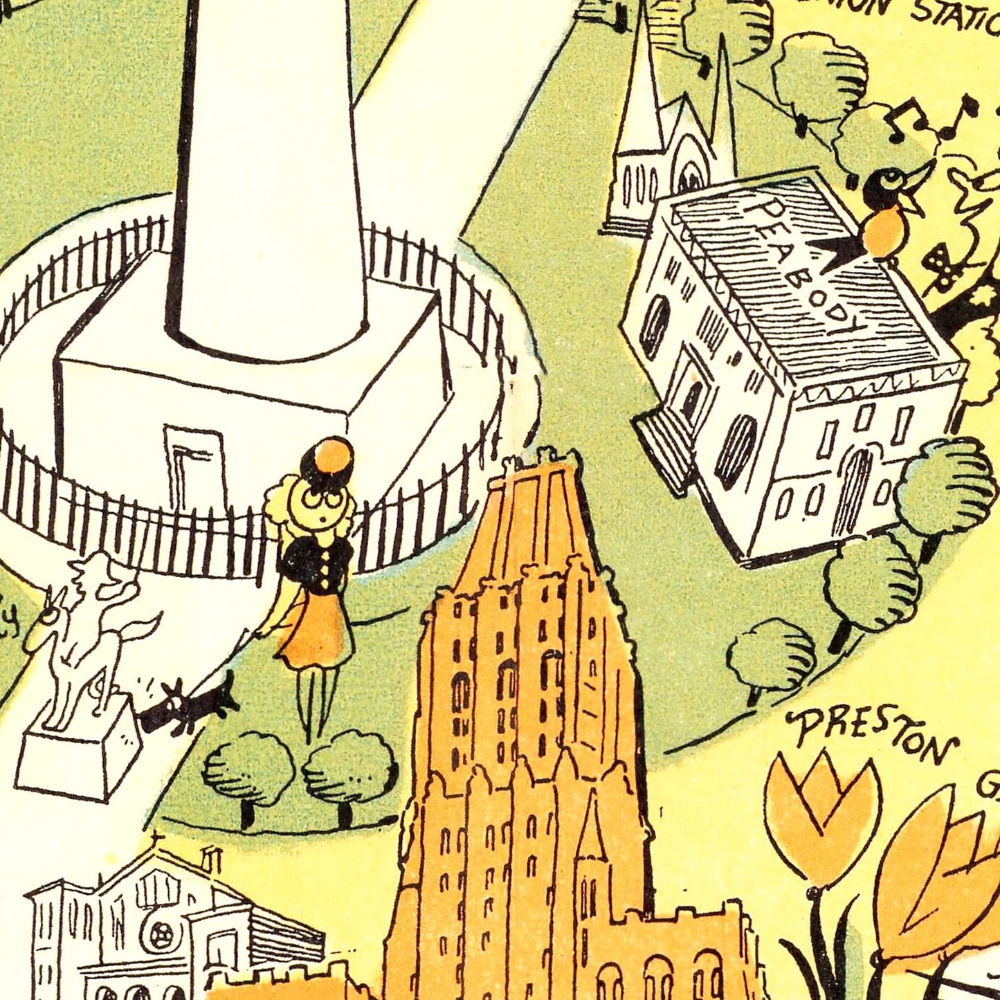 Vintage Map of Baltimore, Maryland, 1947