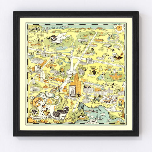Vintage map of Baltimore, Maryland, 1947
