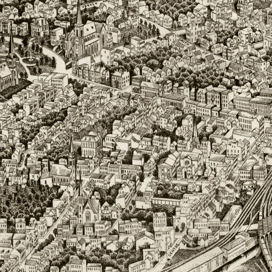 Vintage Map of Schenectady, New York, 1882