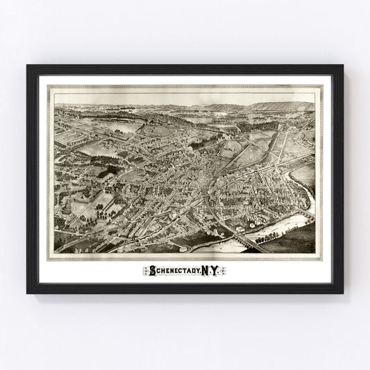 vintage map of Schenectady, New York, 1882