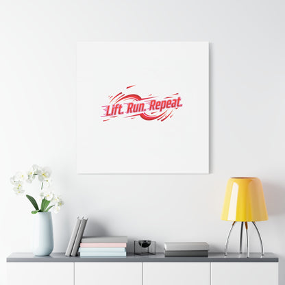 Lift Run Repeat Gym Motivation Canvas Wall Art